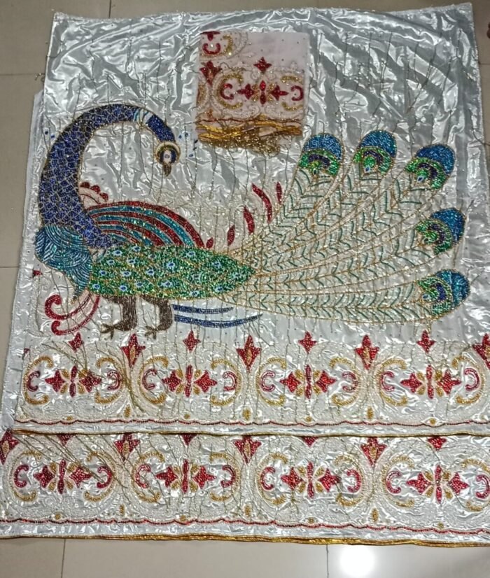 NIGERAIN WHITE COLOUR CRISTAL GEORGE FABRIC - Image 1