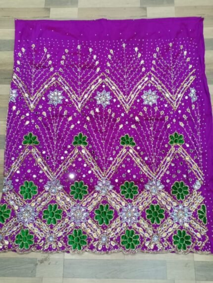 NIGERAIN PURPLE COLOUR CRISTAL GEORGE FABRIC