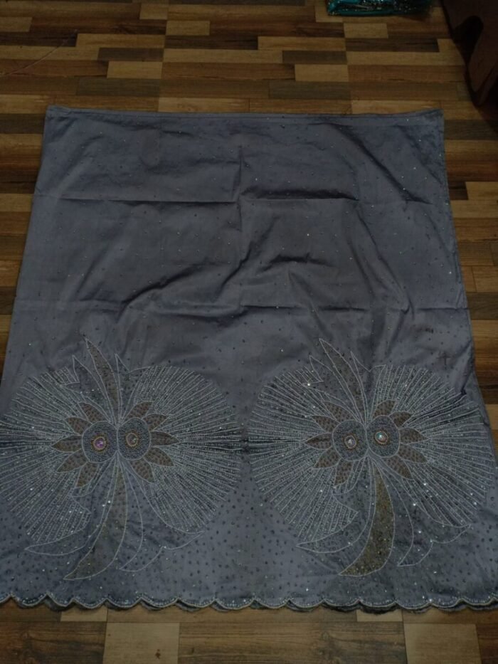 african grey beaded george fabric - Image 1