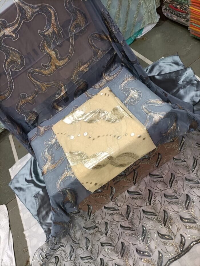 PRINTED GRAY COLOUR SOMALI DIREC SET - Image 1
