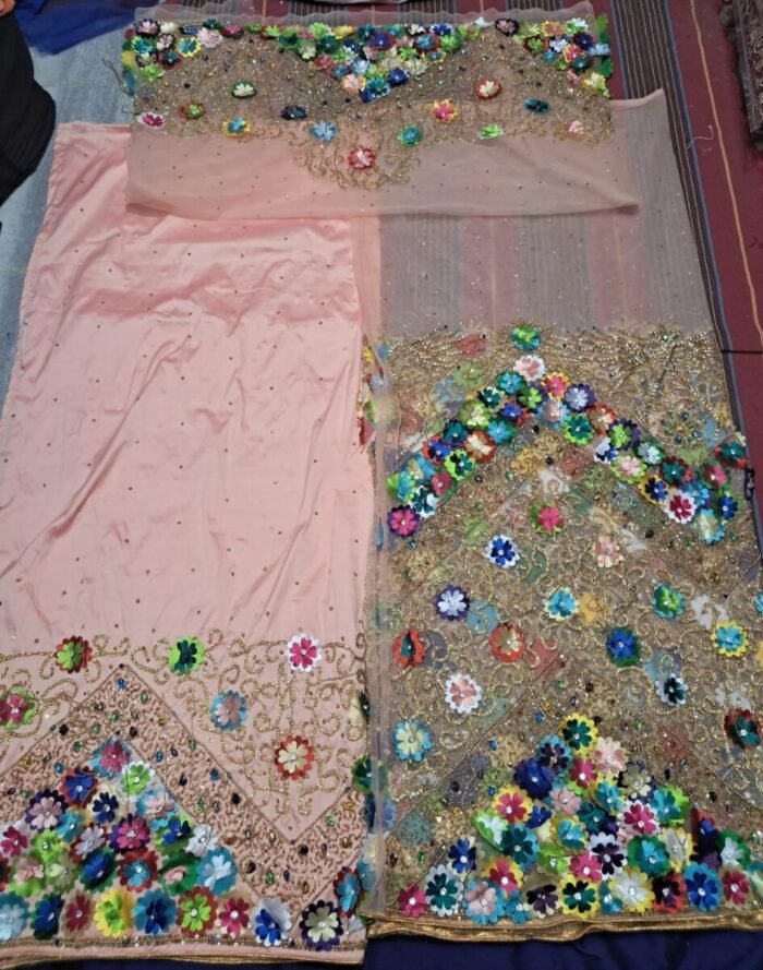 NIGERAIN LIGHT PINK COLOUR CRISTAL GEORGE FABRIC - Image 1