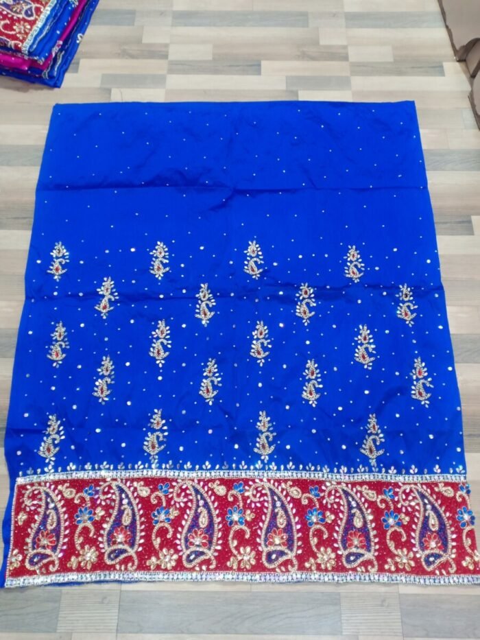 NIGERAIN SKY BLUE CRISTAL GEORGE FABRIC - Image 1
