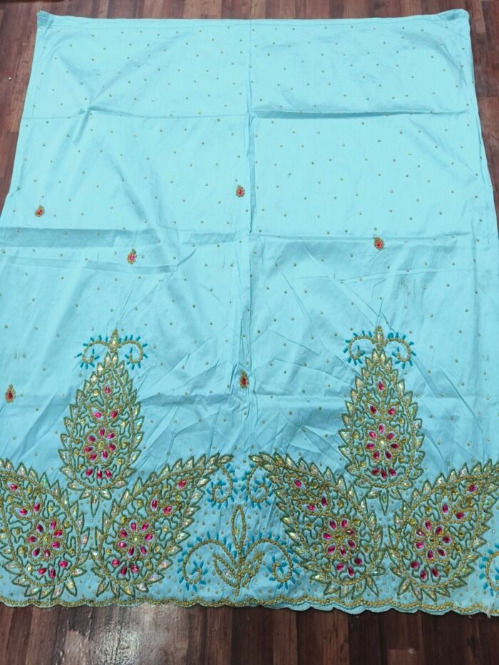 African Red Beaded George fabric - Image 1