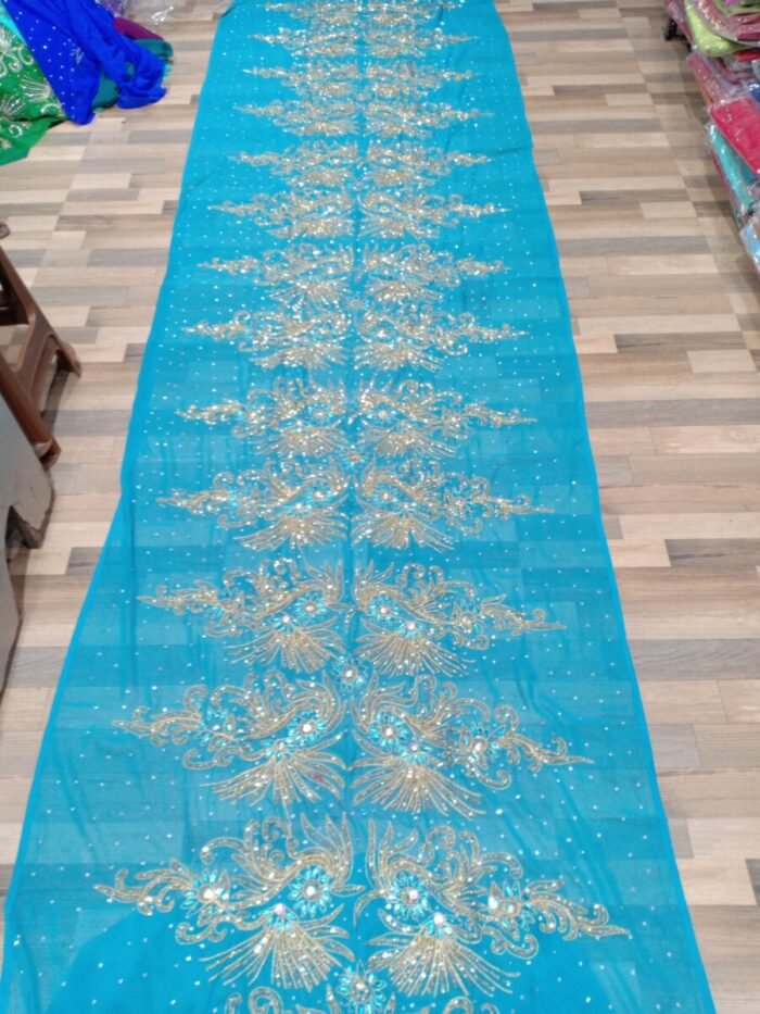 WEDDING SKY BLUE COLOUR SOMALI DIREC SET - Image 1