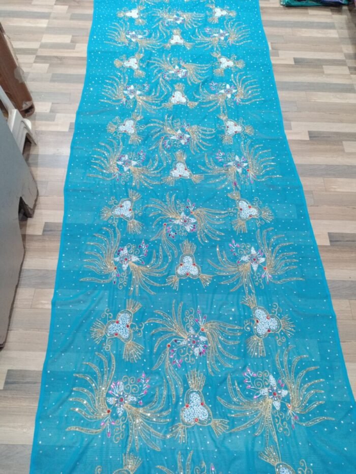 WEDDING SKY BLUE COLOUR SOMALI DIREC SET - Image 1