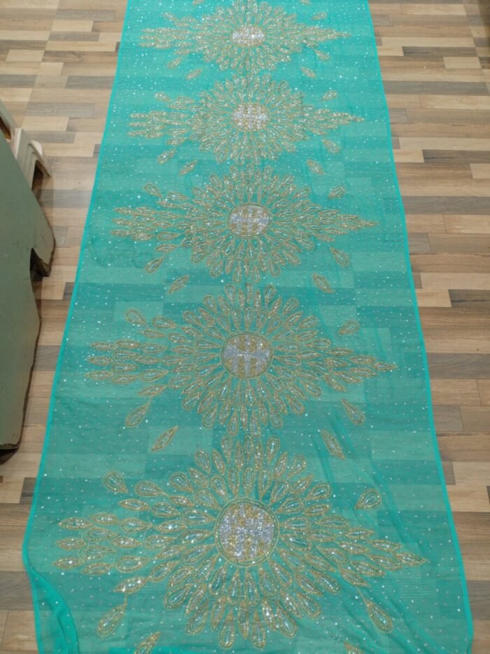 WEDDING SKY BLUE COLOUR SOMALI DIREC SET - Image 1