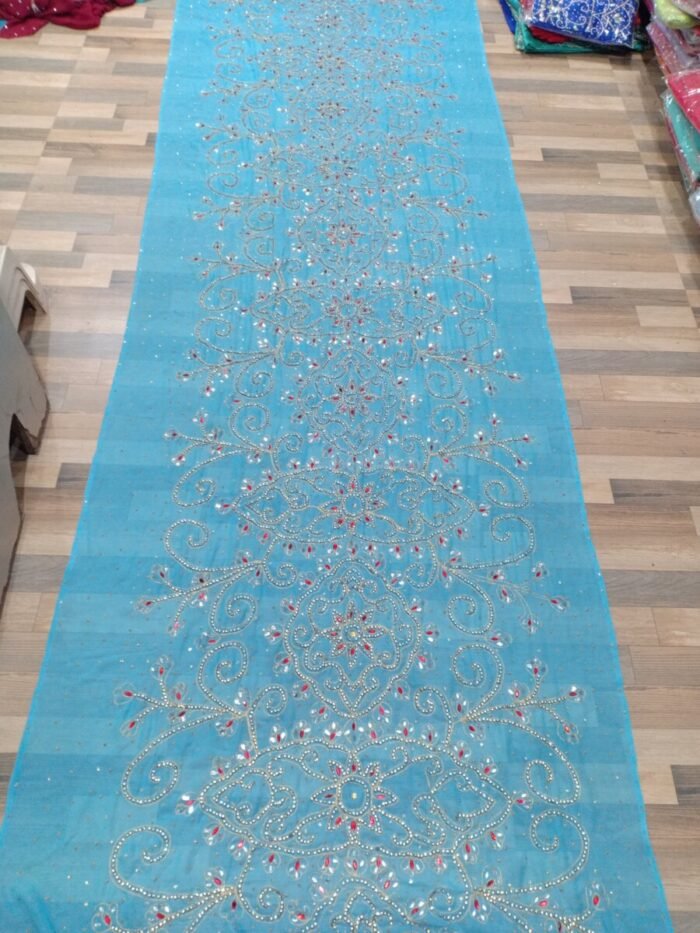 WEDDING SKY BLUE COLOUR SOMALI DIREC GOGRA GARBASAR  SET - Image 1