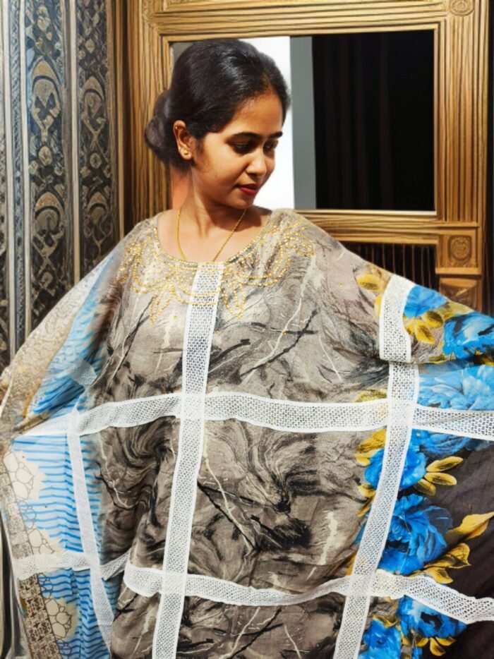 GRAY COLOUR ARBIC KAFTAN DRESS - Image 1