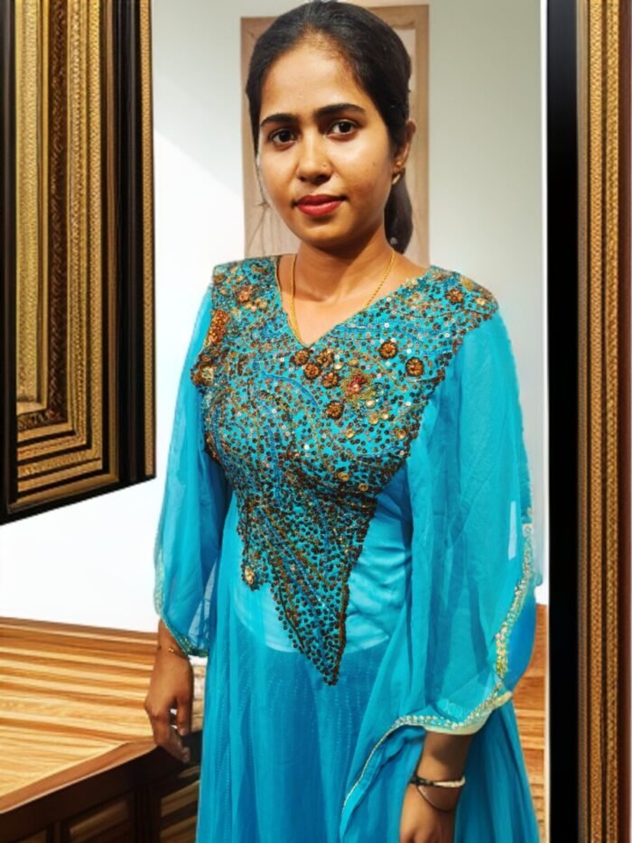 SKY BLUE COLOUR ARBIC KAFTAN DRESS - Image 1