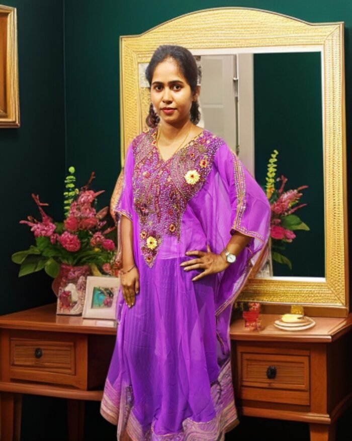 ARBIC PURPULE COLOUR KAFTAN DRESS - Image 1