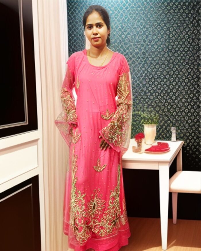 ARBIC BABY PINK COLOUR KAFTAN DRESS - Image 1