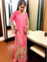 ARBIC BABY PINK COLOUR KAFTAN DRESS - Image 2