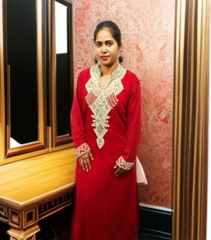 ARBIC RED COLOUR KAFTAN DRESS