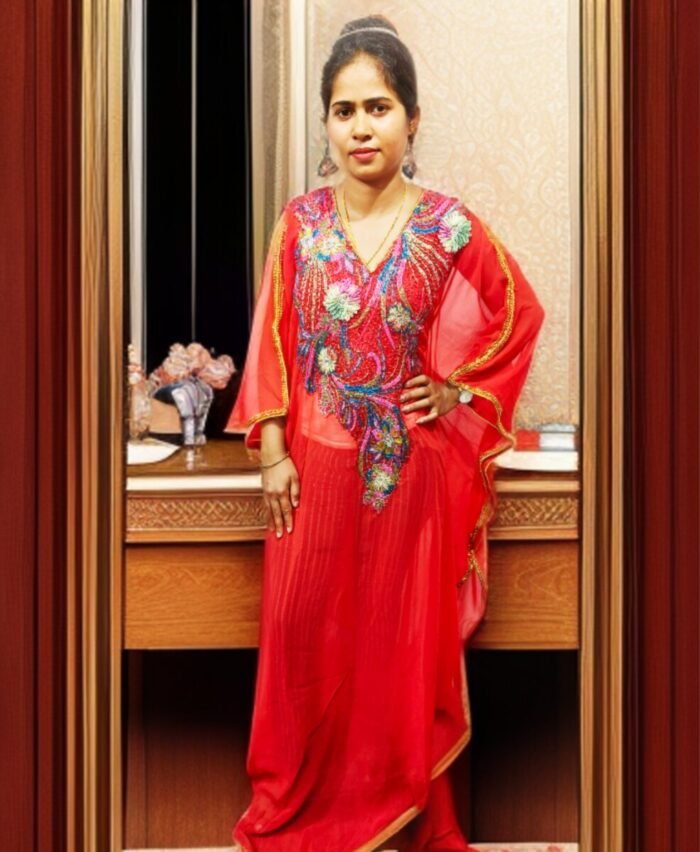 ARBIC RED COLOUR KAFTAN DRESS - Image 1