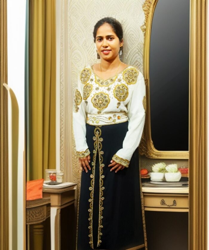 ARBIC BLACK COLOUR KAFTAN DRESS - Image 1