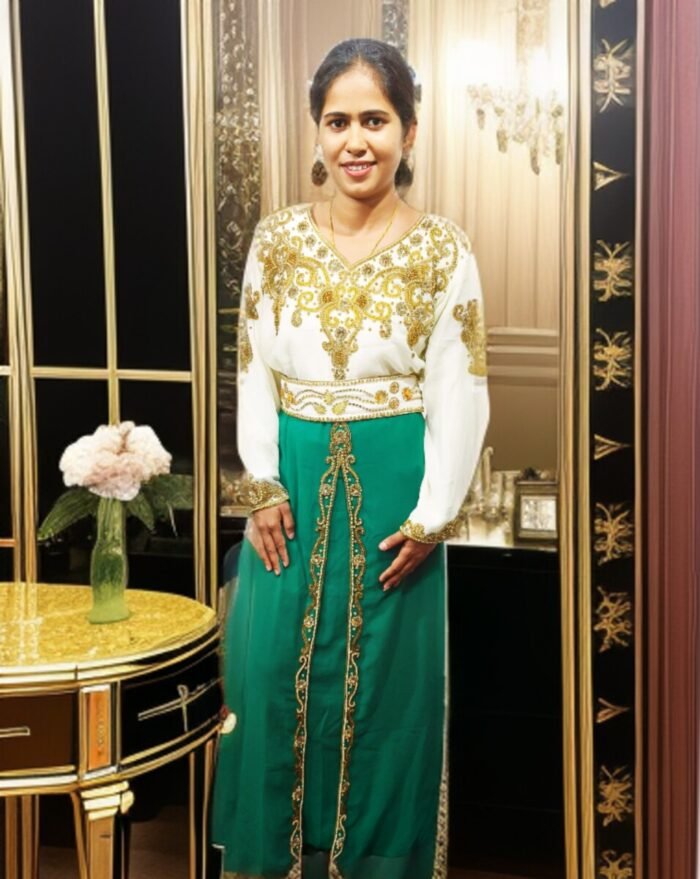 ARBIC GREEN COLOUR KAFTAN DRESS - Image 2