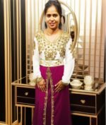ARBIC JAMUNI COLOUR KAFTAN DRESS