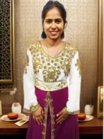 ARBIC JAMUNI COLOUR KAFTAN DRESS - Image 2