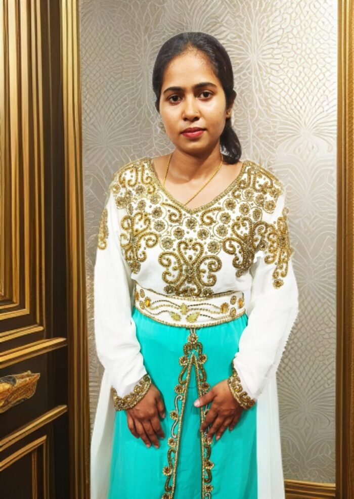 ARBIC SKY BLUE COLOUR KAFTAN DRESS - Image 1