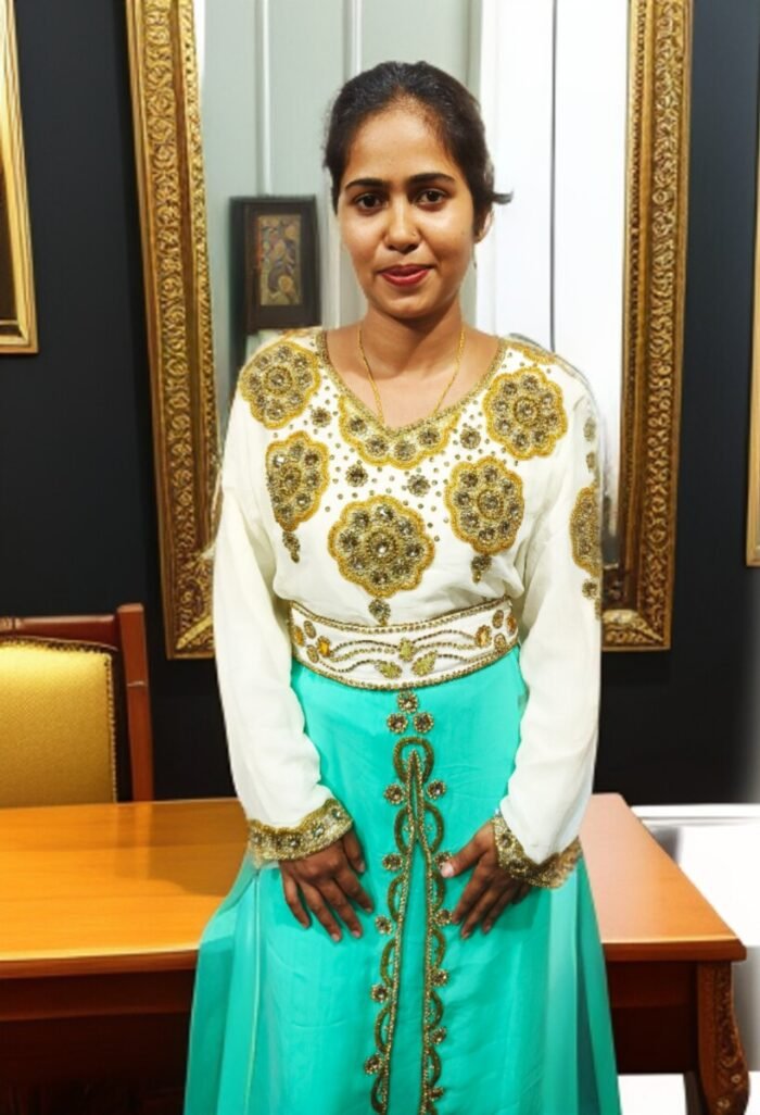 ARBIC SKY BLUE COLOUR KAFTAN DRESS - Image 1