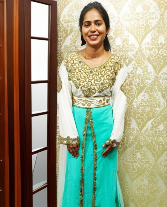 ARBIC SKY BLUE COLOUR KAFTAN DRESS - Image 1