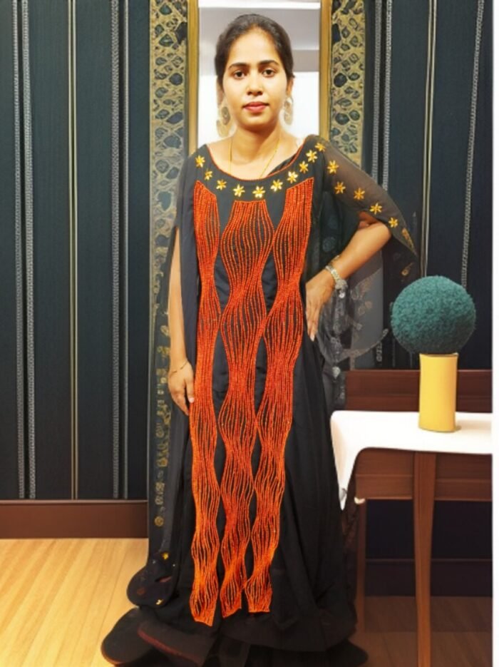 ARBIC BLACK COLOUR KAFTAN DRESS - Image 1