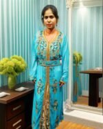 ARBIC SKY BLUE COLOUR KAFTAN DRESS