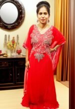 ARBIC RED COLOUR KAFTAN DRESS