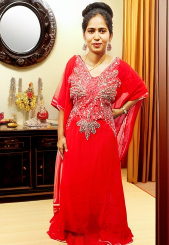 ARBIC RED COLOUR KAFTAN DRESS - Image 1