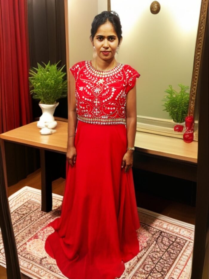 ARBIC RED COLOUR KAFTAN DRESS - Image 1