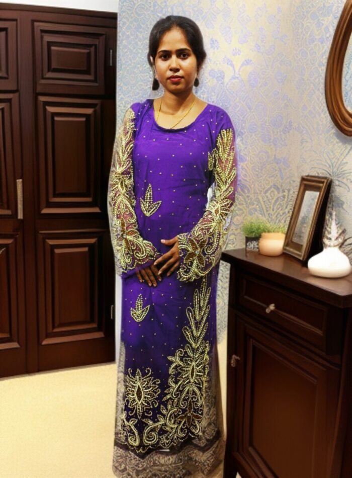 ARBIC PURPULE COLOUR KAFTAN DRESS - Image 1