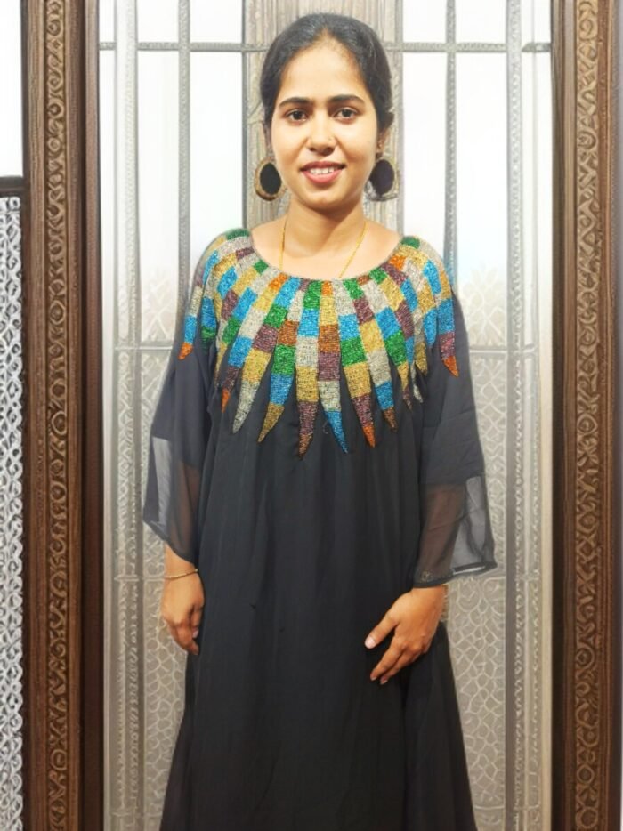 ARBIC BLACK COLOUR KAFTAN DRESS - Image 1