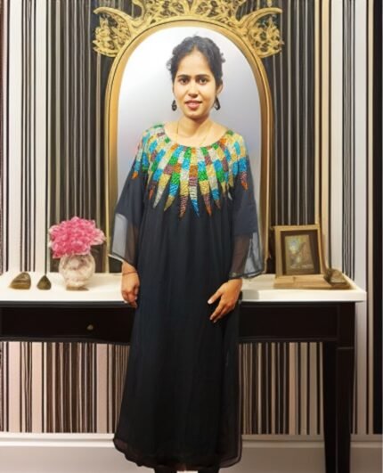 ARBIC BLACK COLOUR KAFTAN DRESS