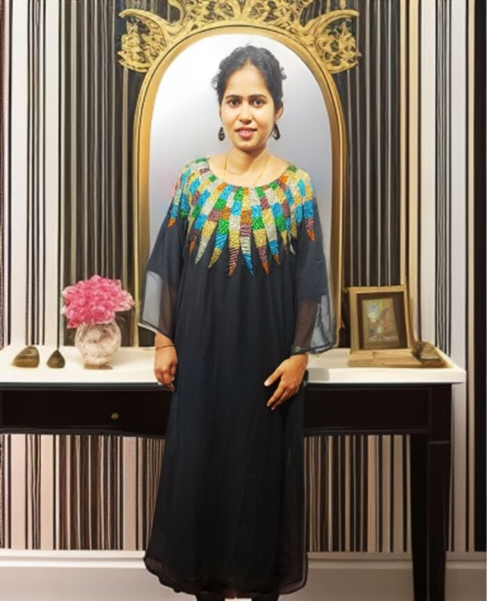 ARBIC BLACK COLOUR KAFTAN DRESS - Image 1