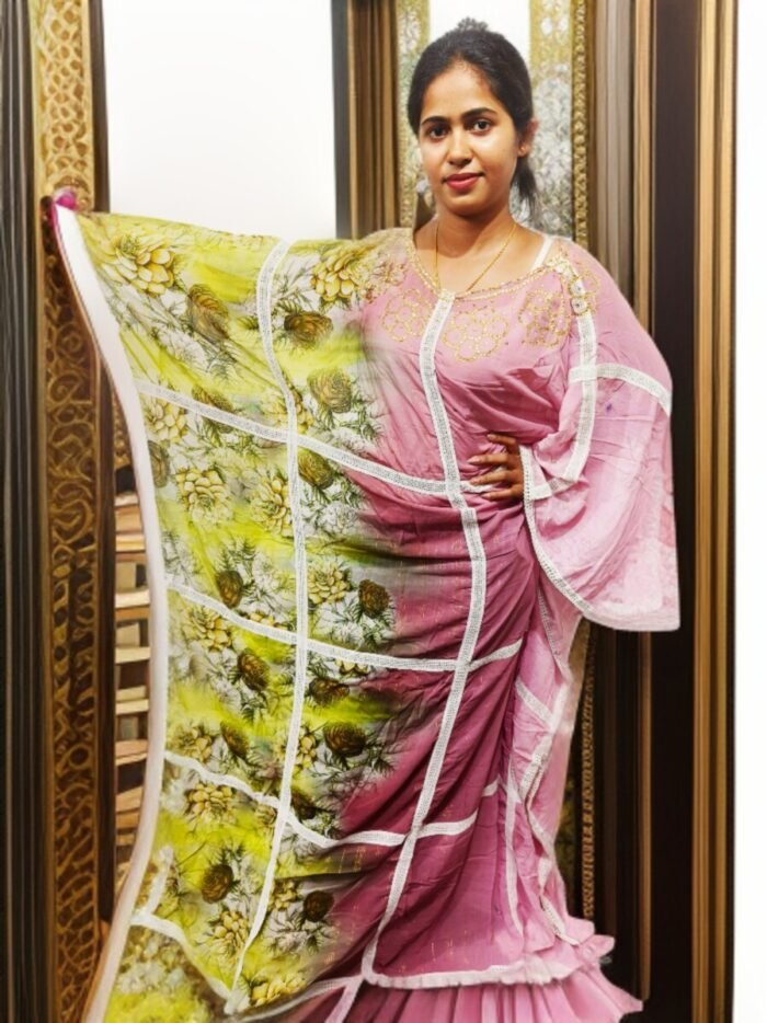 ARBIC MIX COLOUR KAFTAN DRESS - Image 1