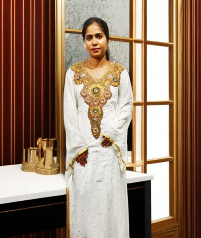ARBIC WHITE COLOUR KAFTAN DRESS - Image 1