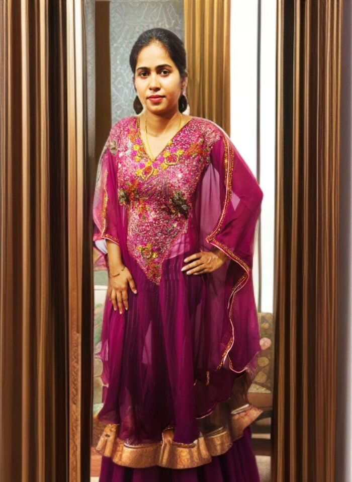 ARBIC RED COLOUR KAFTAN DRESS - Image 1