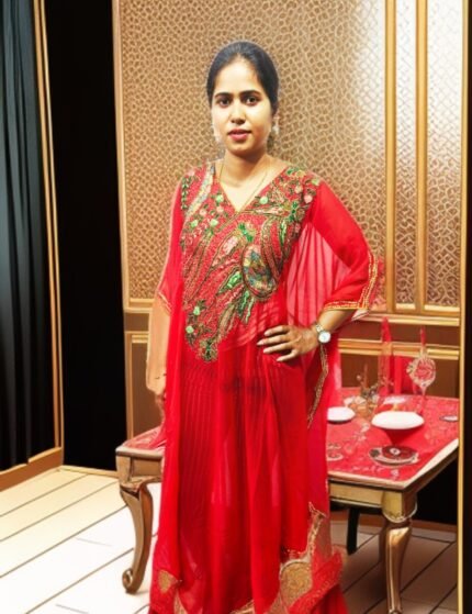 ARBIC RED COLOUR KAFTAN DRESS