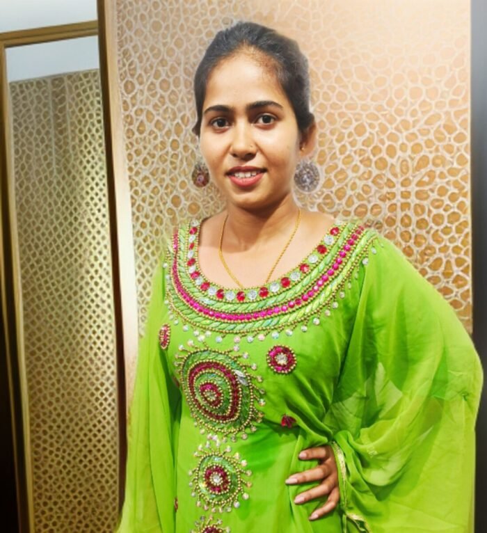 ARBIC GREEN COLOUR KAFTAN DRESS - Image 1