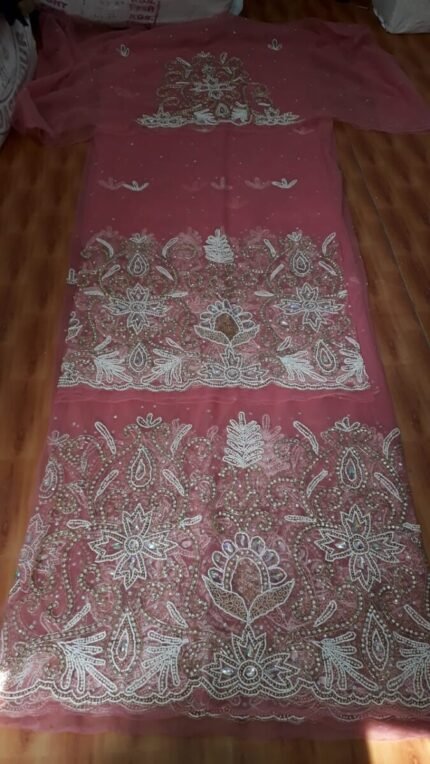 NIGERAIN BABY PINK COLOUR CRISTAL GEORGE FABRIC