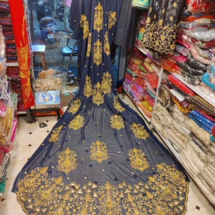 NIGERAIN PURPLE COLOUR CRISTAL GEORGE FABRIC - Image 1