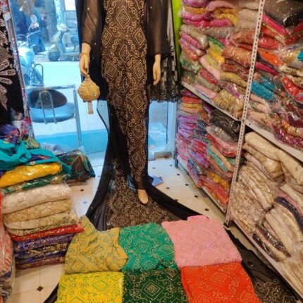 NIGERAIN MIX COLOUR BEADED GEORGE FABRIC