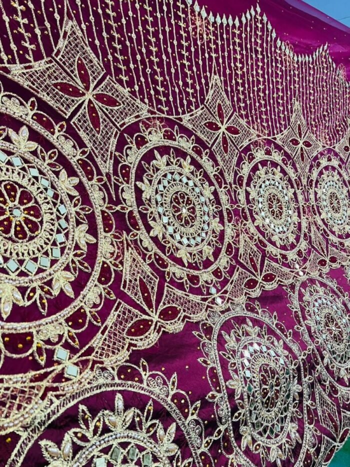NIGERAIN JAMUNI COLOUR CRISTAL GEORGE FABRIC - Image 1